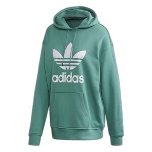 Adidas Classic Teal Green Women's Small Adicolor Hoodie Trefoil Logo Long Sleeve